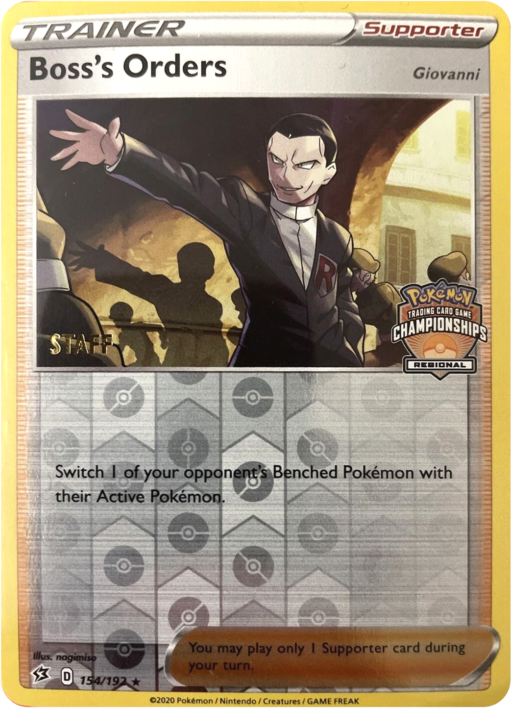 Boss's Orders (154/192) (Staff Regional Championships) [League & Championship Cards] | Silver Goblin