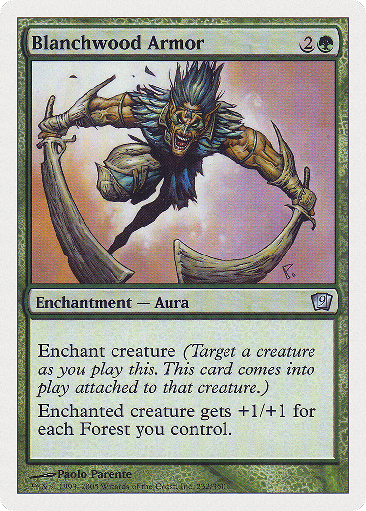 Blanchwood Armor (232) Foil - Ninth Edition