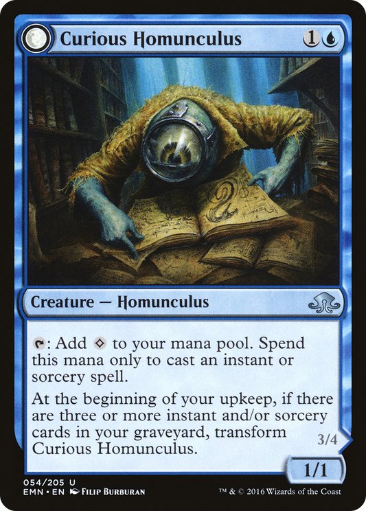 Curious Homunculus // Voracious Reader [Eldritch Moon] Foil