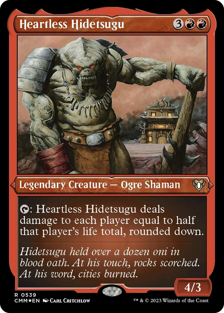 Heartless Hidetsugu (Foil Etched) [Commander Masters] | Silver Goblin