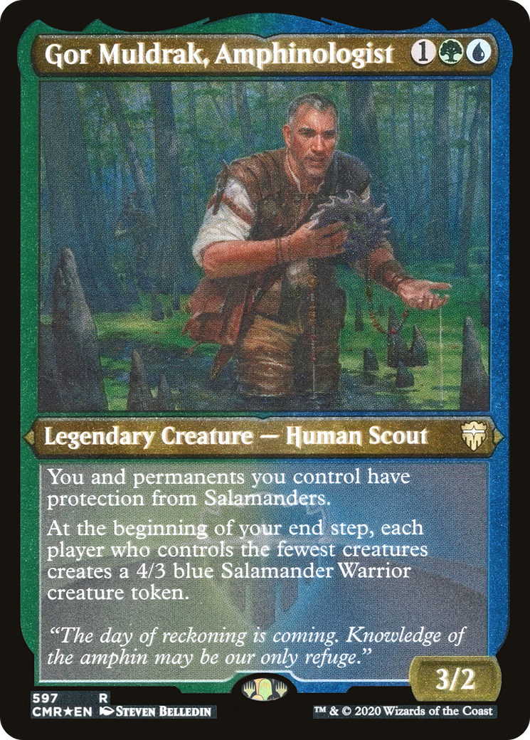 Gor Muldrak, Amphinologist (597) Etched - Commander Legends
