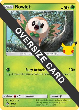 Rowlet (SM01) (Jumbo Card) [First Partner Pack] | Silver Goblin