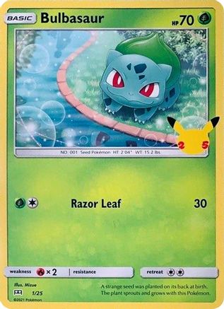 Bulbasaur - 1/25 (1) Holofoil - McDonalds 25th Anniversary Promos