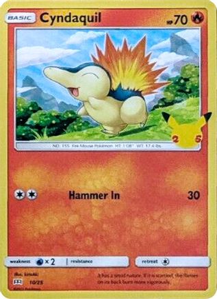 Cyndaquil - 10/25 (10) Holofoil - McDonalds 25th Anniversary Promos