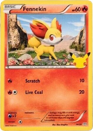 Fennekin - 14/25 (14) - McDonalds 25th Anniversary Promos