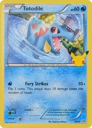 Totodile - 18/25 (18) Holofoil - McDonalds 25th Anniversary Promos