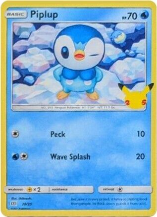 Piplup - 20/25 (20) Holofoil - McDonalds 25th Anniversary Promos