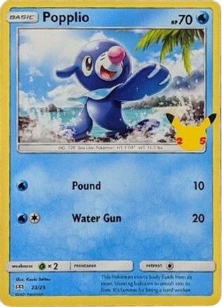 Popplio - 23/25 (23) Holofoil - McDonalds 25th Anniversary Promos