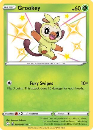 Grookey (SV004) Holofoil - Shining Fates Shiny Vault