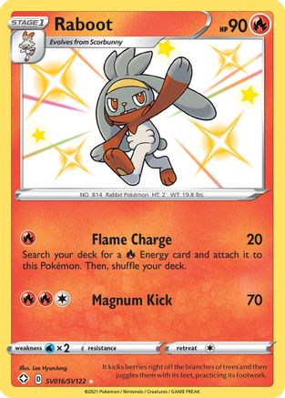 Raboot (SV016) Holofoil - Shining Fates Shiny Vault