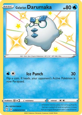Galarian Darumaka (SV023) Holofoil - Shining Fates Shiny Vault