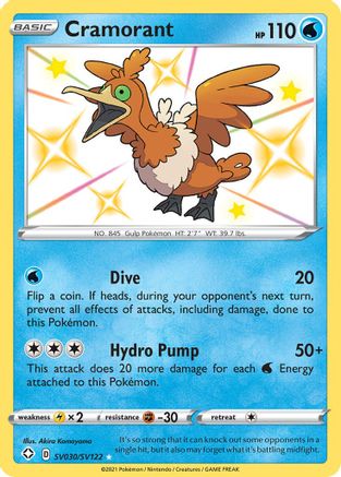 Cramorant (SV030) Holofoil - Shining Fates Shiny Vault