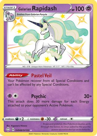 Galarian Rapidash (SV048) Holofoil - Shining Fates Shiny Vault