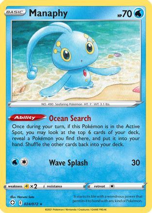 Manaphy (024/072) [Sword & Shield: Shining Fates] | Silver Goblin