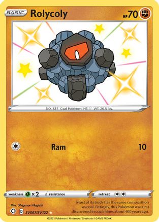 Rolycoly (SV067) Holofoil - Shining Fates Shiny Vault