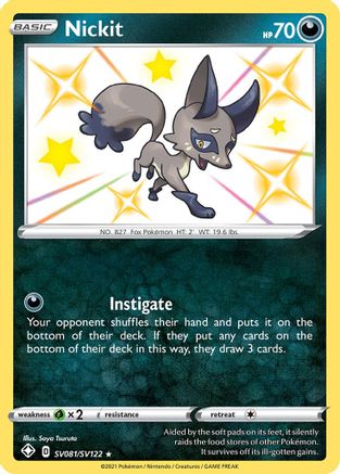Nickit (SV081) Holofoil - Shining Fates Shiny Vault