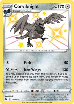 Corviknight (SV089) Holofoil - Shining Fates Shiny Vault