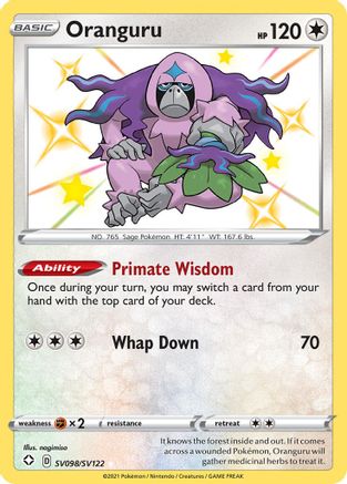 Oranguru (SV098) Holofoil - Shining Fates Shiny Vault