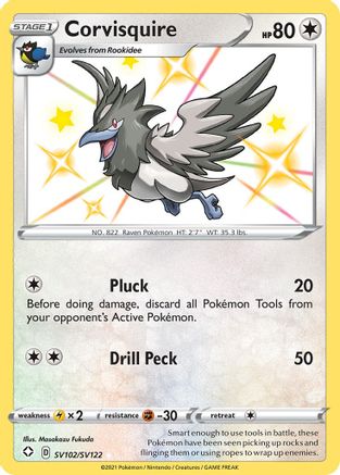 Corvisquire (SV102) Holofoil - Shining Fates Shiny Vault