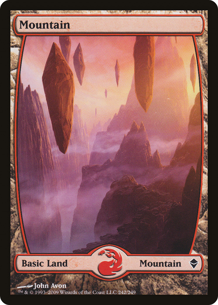 Mountain (242) [Zendikar] Foil