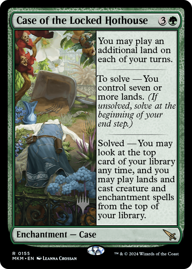 Case of the Locked Hothouse (Promo Pack) [Murders at Karlov Manor Promos] | Silver Goblin