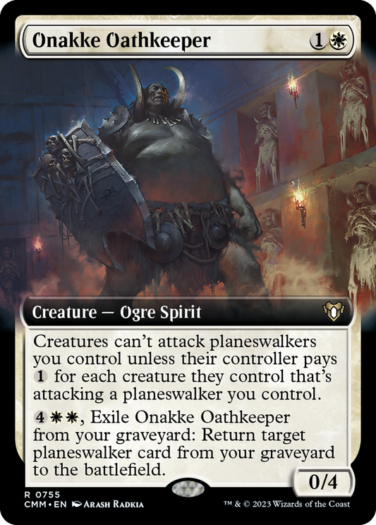 Onakke Oathkeeper (Extended Art) [Commander Masters] Foil