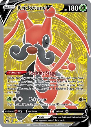 Kricketune V (Full Art) (142) Holofoil - SWSH05 Battle Styles