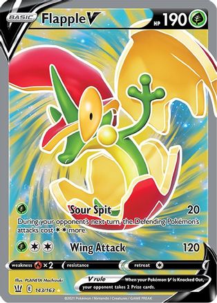 Flapple V (Full Art) (143) Holofoil - SWSH05 Battle Styles