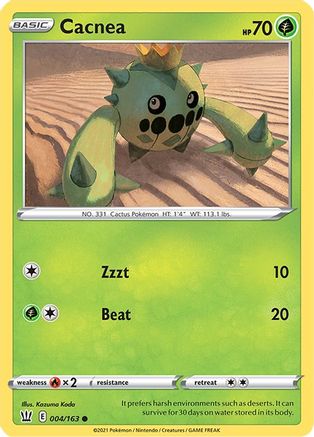 Cacnea (4) Reverse Holofoil - Battle Styles