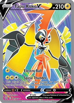 Tapu Koko V (Full Art) (147) Holofoil - SWSH05 Battle Styles