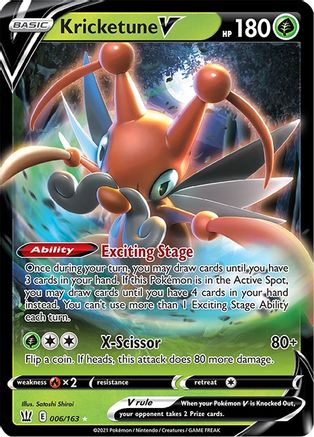 Kricketune V (6) Holofoil - SWSH05 Battle Styles
