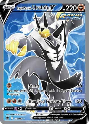 Rapid Strike Urshifu V (Full Art) (152) Holofoil - SWSH05 Battle Styles