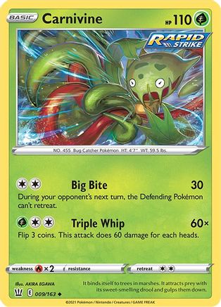 Carnivine (9) - SWSH05 Battle Styles
