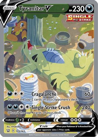 Tyranitar V (155/163) [Sword & Shield: Battle Styles] | Silver Goblin