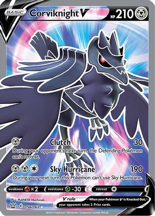 Corviknight V (Full Art) (156) Holofoil - SWSH05 Battle Styles
