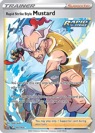 Rapid Strike Style Mustard (Full Art) (162) Holofoil - SWSH05 Battle Styles