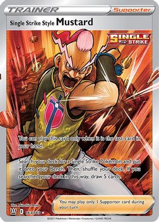 Single Strike Style Mustard (Full Art) (163) Holofoil - SWSH05 Battle Styles