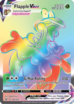 Flapple VMAX (Secret) (164) Holofoil - SWSH05 Battle Styles