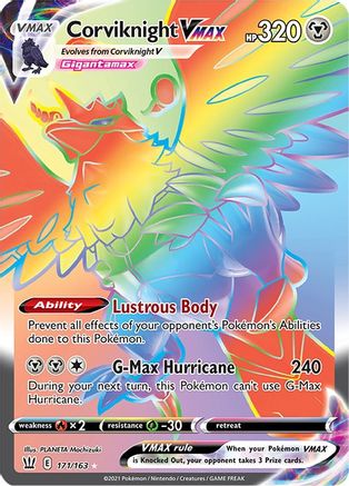Corviknight VMAX (Secret) (171) Holofoil - SWSH05 Battle Styles