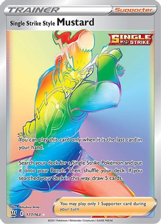 Single Strike Style Mustard (Secret) (177) Holofoil - SWSH05 Battle Styles