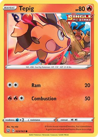 Tepig (23) Reverse Holofoil - Battle Styles