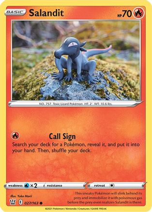 Salandit (27) Reverse Holofoil - Battle Styles