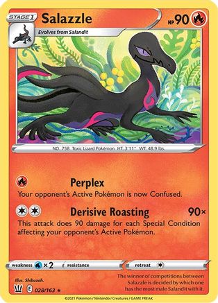 Salazzle (28) Reverse Holofoil - Battle Styles