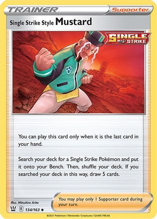 Single Strike Style Mustard (134) Reverse Holofoil - Battle Styles