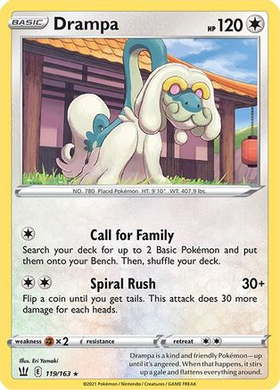 Drampa (119) Reverse Holofoil - Battle Styles