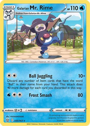 Galarian Mr. Rime (35) Reverse Holofoil - Battle Styles
