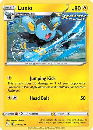 Luxio (047/163) [Sword & Shield: Battle Styles] Reverse Holofoil