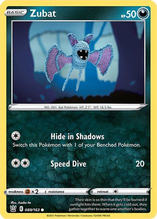 Zubat (089/163) [Sword & Shield: Battle Styles] Reverse Holofoil
