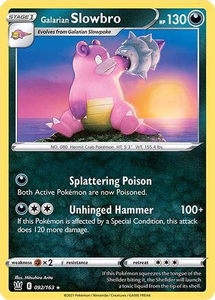Galarian Slowbro (92) Reverse Holofoil - SWSH05 Battle Styles