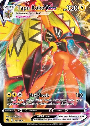 Tapu Koko VMAX (051/163) [Sword & Shield: Battle Styles] | Silver Goblin